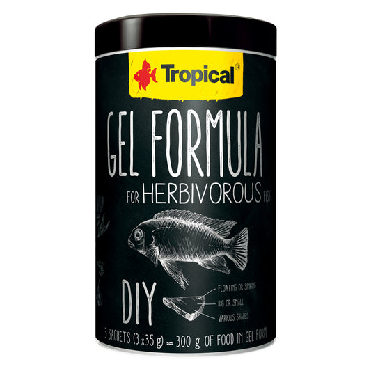 Gel Formula For Herbivorous Fish -1000ml-3x35g-cutie
