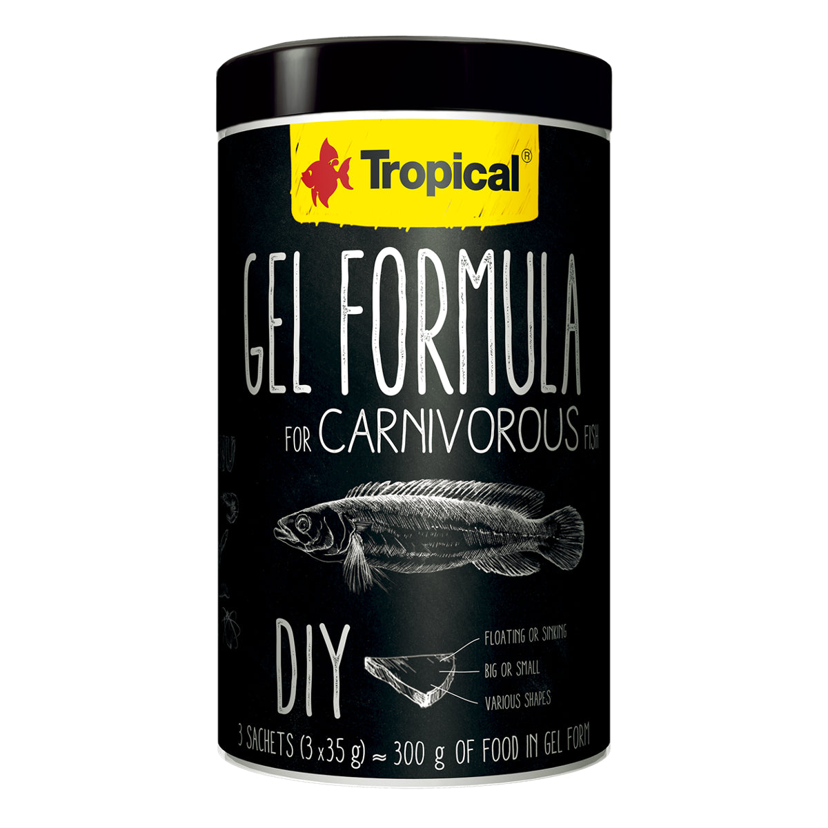 Gel Formula For Carnivorous Fish -1000ml-3x35g-cutie